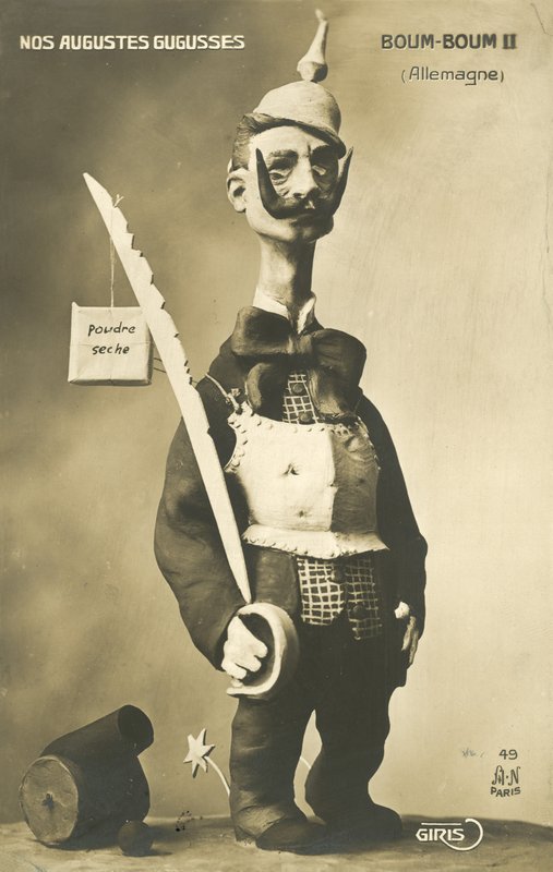 Karikatyr av Kaiser Wilhelm II av Tyskland (s/v foto) av French Photographer