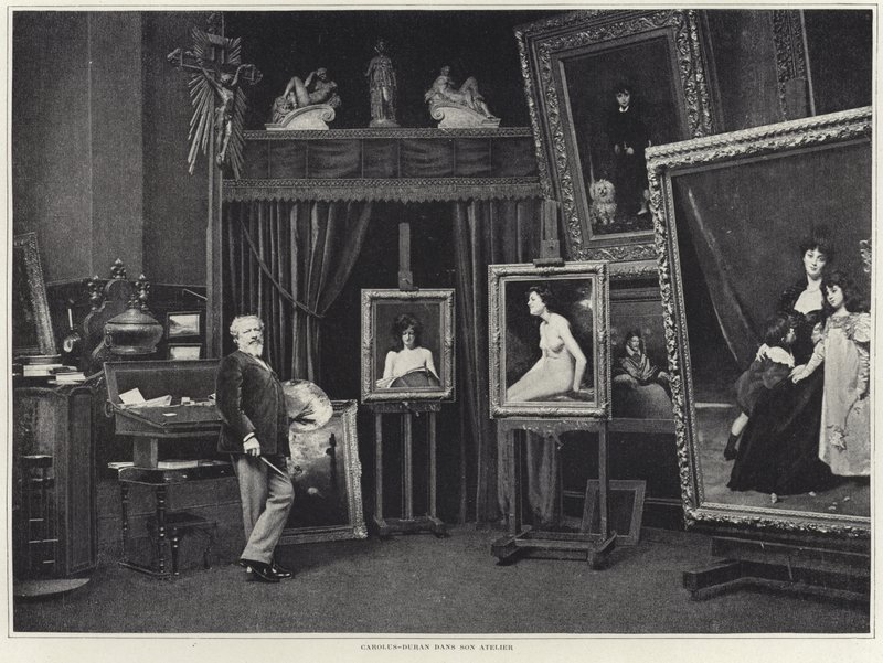 Carolus-Duran i sin verkstad av French Photographer