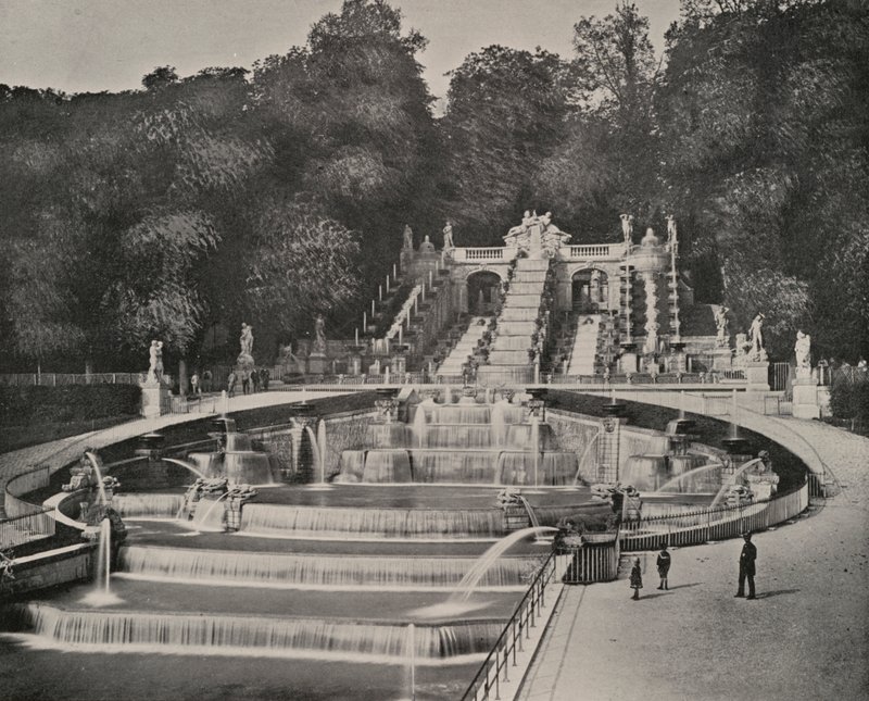 Cascade in the Park of St Cloud (s/v foto) av French Photographer