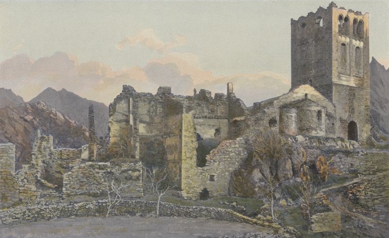 Casteil, ruinerna av det gamla klostret St-Martin-du-Canigou av French Photographer