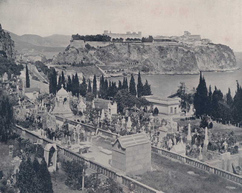 Kyrkogård i Monaco (s/v foto) av French Photographer