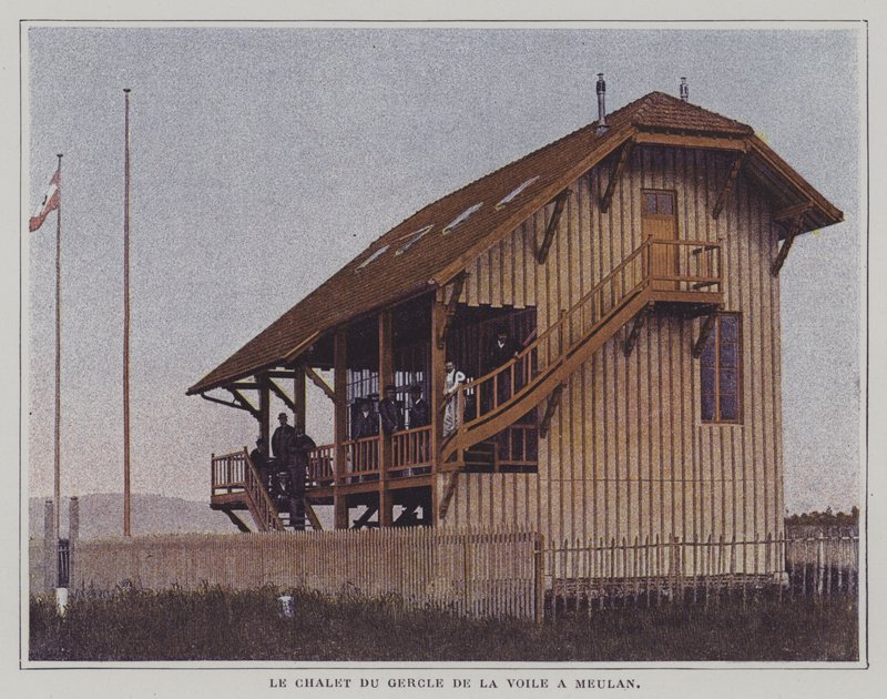 Chalet i Meulan Sailing Club, Paris (färgfoto) av French Photographer