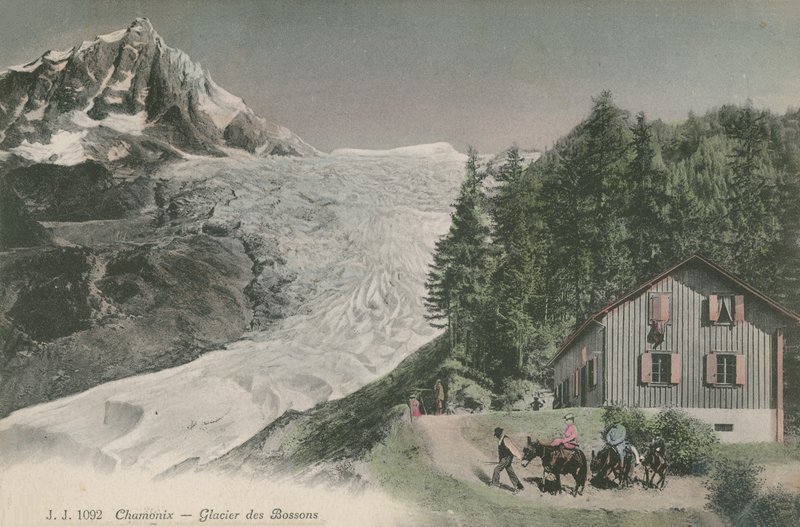 Chamonix - Bossons glaciär. Vykort skickat 1913. av French Photographer