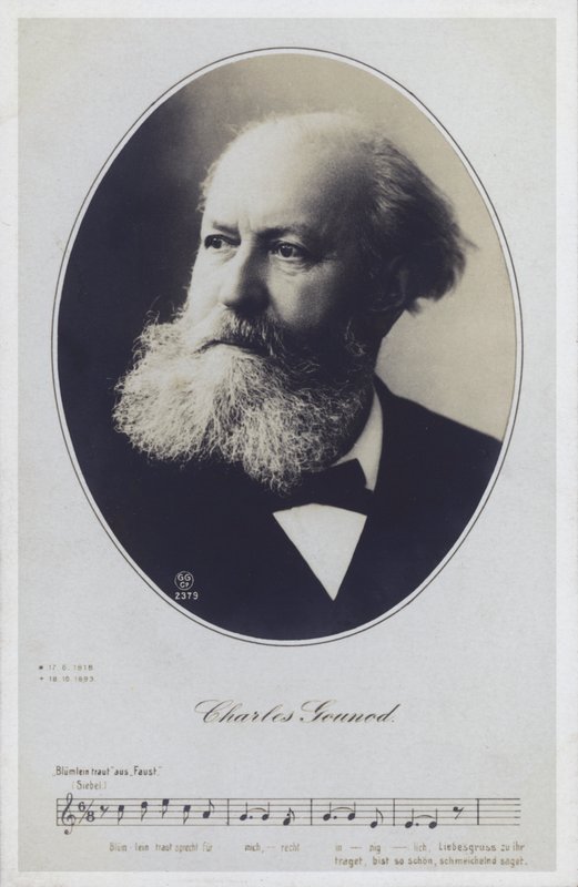 Charles Gounod, fransk pianist och kompositör (s/v foto) av French Photographer
