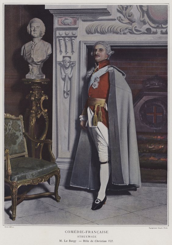 Charles le Bargy som Christian VII i Struensee (färgat foto) av French Photographer