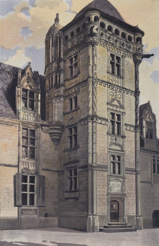 Chemaze, Chateau de Saint-Ouen, trapptornet av French Photographer