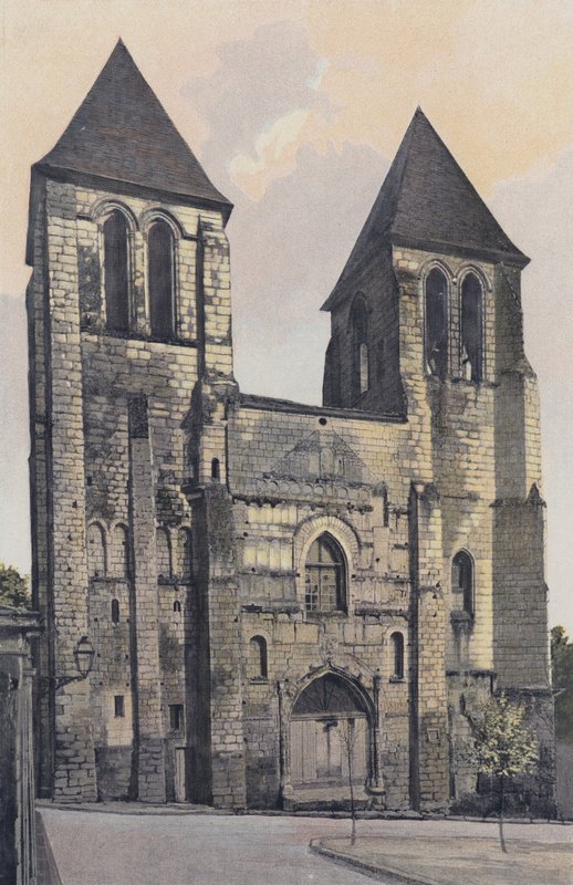 Chinon, Saint-Mexme Church, Fasad O (skola) av French Photographer