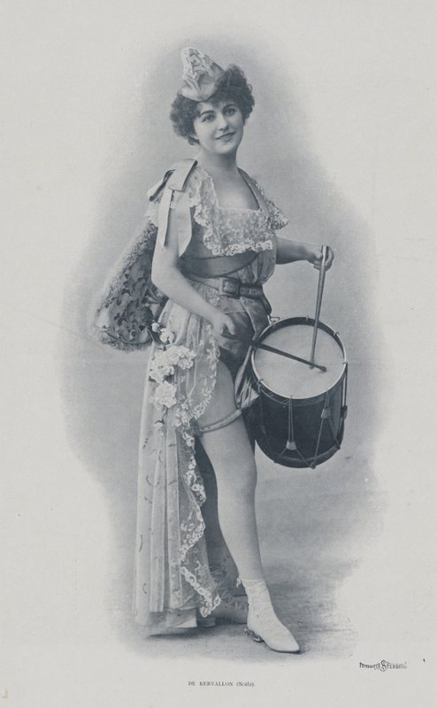 De Kervallon, music hall artiste på Scala, Paris (s/v foto) av French Photographer