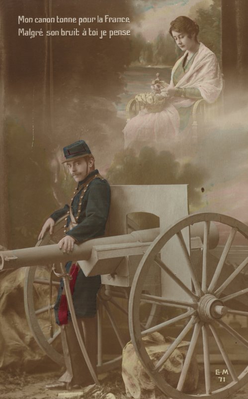 Trots bruset från kanonerna för Frankrike tänker jag på dig (tonad bild) av French Photographer