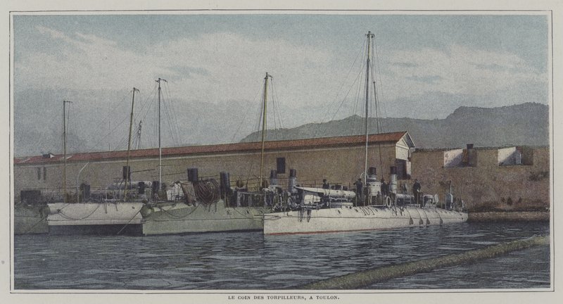 Jagare i Toulons hamn, Frankrike (färgfoto) av French Photographer