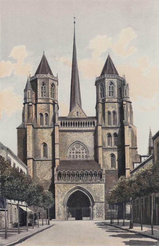 Dijon, Cathedrale Saint-Benign, Fasad O av French Photographer