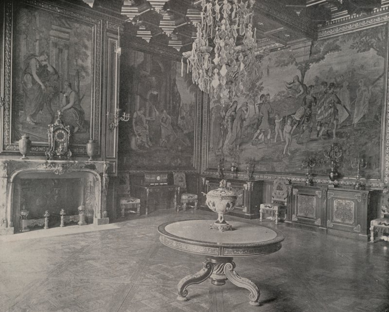 Salong, Palace of Fontainebleau (s/v foto) av French Photographer