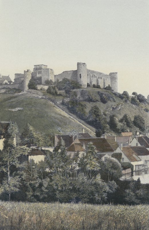 Druyes, Chateau, utsikt tagen från sjön av French Photographer