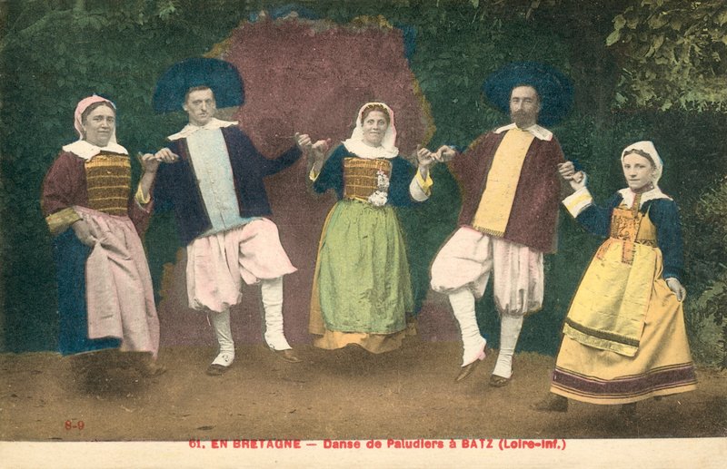 I Bretagne, Dance of Salt-arbetare i Batz av French Photographer