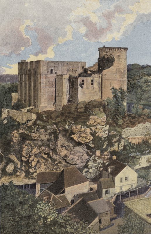 Cliff, Le Chateau, Vy tagen från Mont Mirat av French Photographer