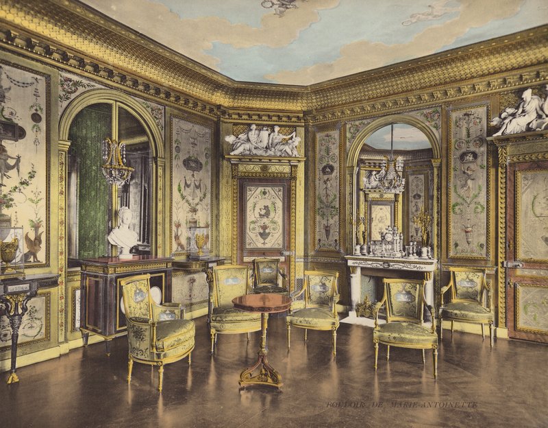 Fontainebleau: Marie-Antoinettes boudoir (färgfoto) av French Photographer