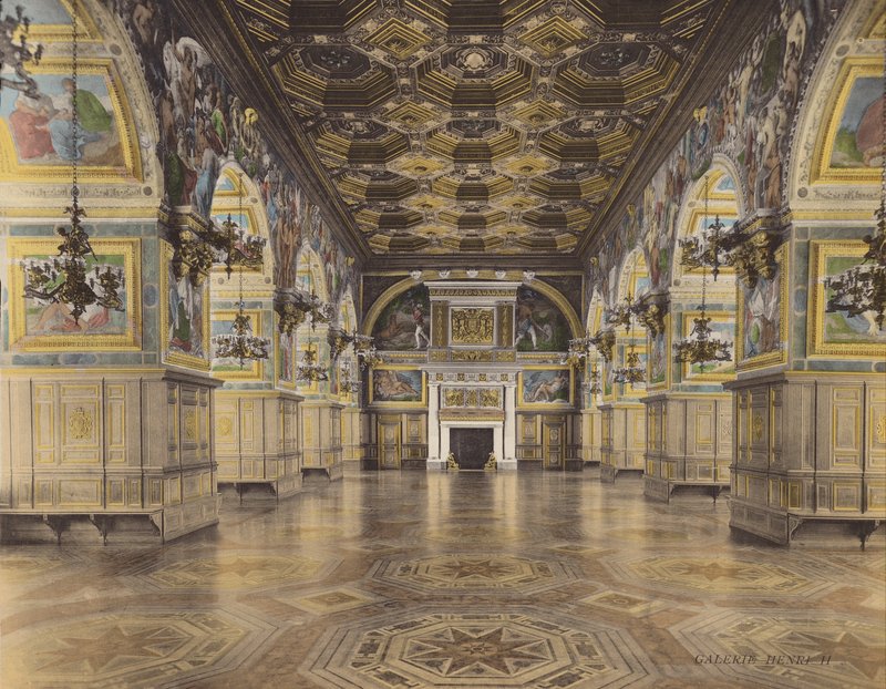 Fontainebleau: Galerie Henri II (färgfoto) av French Photographer