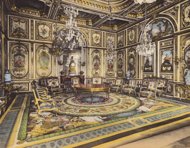 Fontainebleau: Rådssalen (färgfoto) av French Photographer