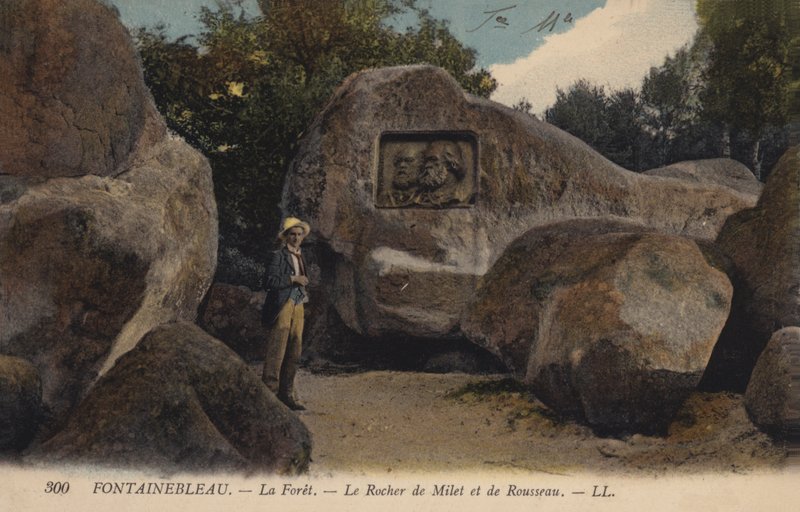 Fontainebleau, La Foret, Klippan av Milet och Rousseau av French Photographer