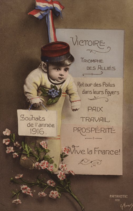 Franskt nyårskort, 1916 av French Photographer