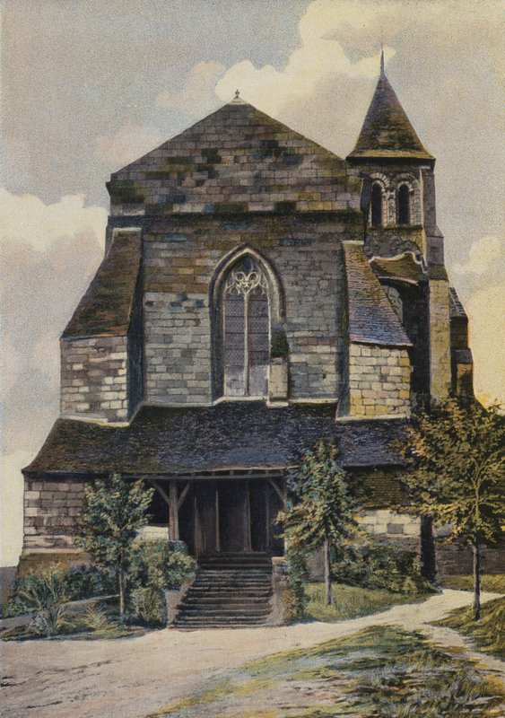 Gennes, St-Veterin Church, Ensemble O (före restaureringen av klocktornet) av French Photographer