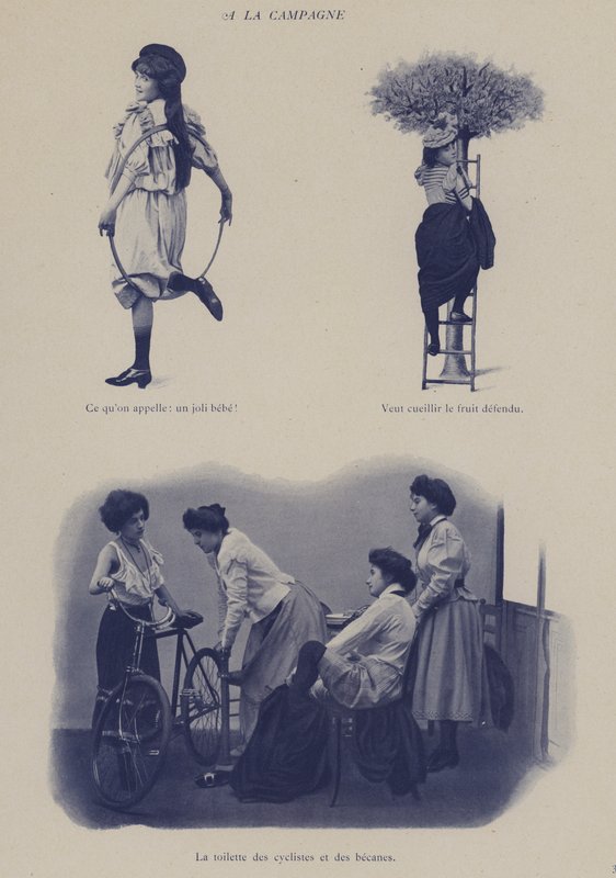 Illustration för Petites Parisiennes (dvs. unga arbetande flickor i Paris) (s/v foto) av French Photographer