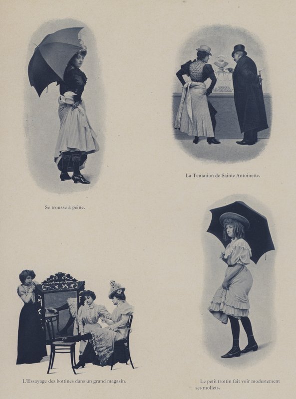 Illustration för Petites Parisiennes (dvs. unga arbetande flickor i Paris) (s/v foto) av French Photographer