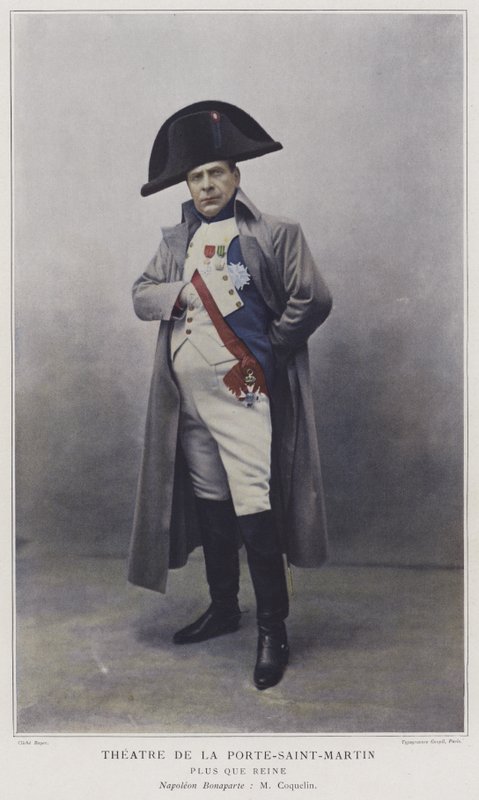 Jean Coquelin som Napoleon i Plus que Reine (färgad bild) av French Photographer