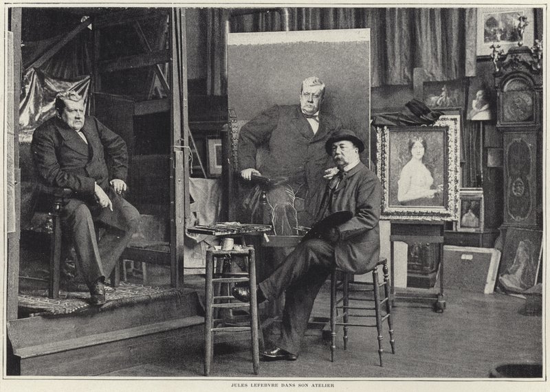 Jules Lefebvre i sin verkstad av French Photographer