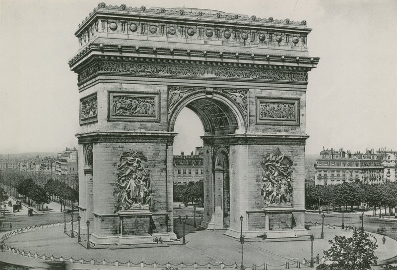LArc de Triomphe, Triumfbågen (fotogravyr) av French Photographer