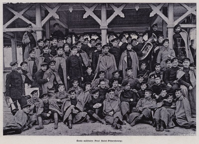 Den ryska armén: Paul Saint-Petersburg Military School (s/v foto) av French Photographer