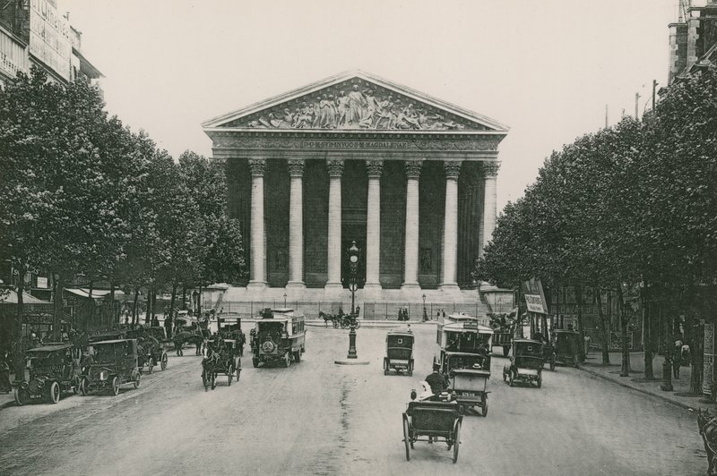LEglise de la Madeleine, Magdalens kyrka (fotogravyr) av French Photographer