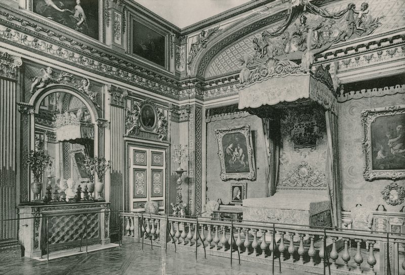 La Chambre a couche de Louis XIV, Ludvig XIV:s sängrum (fotogravyr) av French Photographer