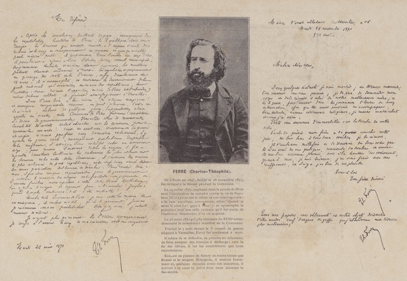 Pariskommunen, Charles-Theophile Ferre (s/v foto) av French Photographer