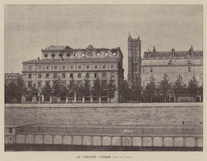Pariskommunen, Le Theatre Lyrique, efter den 25 maj (s/v foto) av French Photographer