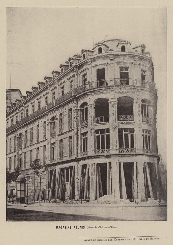 Pariskommunen, Magasins Reunis, Place du Chateau-d