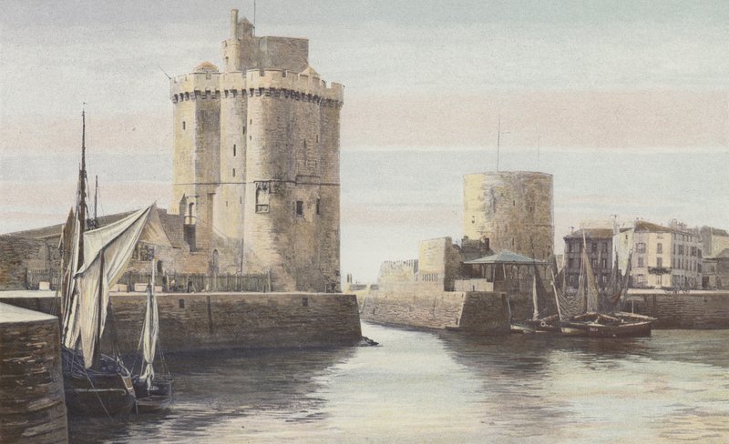 La Rochelle, Infart till hamnen, Tour Saint-Nicolas, Tour de la Chaine av French Photographer