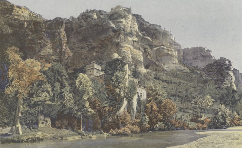 Laval-du-Tarn, Chateau de la Caze, på högra stranden av Tarn av French Photographer