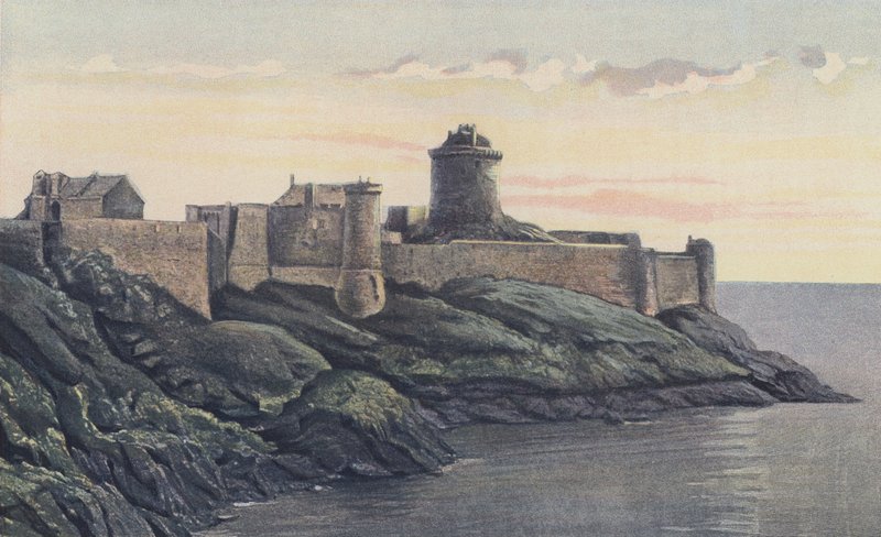 Fort La Latte, utsikt tagen från E av French Photographer