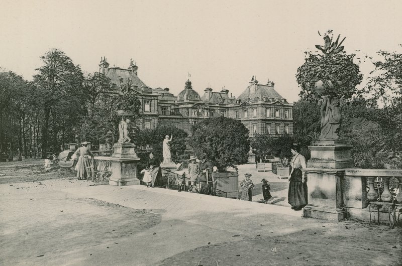 Le Jardin du Luxembourg, Luxemburgs trädgård (fotogravyr) av French Photographer