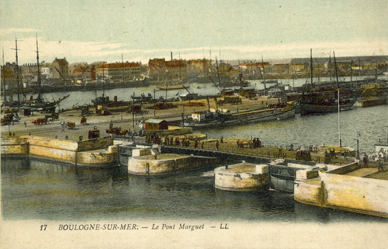 Pont Marguet, Boulogne-sur-Mer (färgfoto) av French Photographer