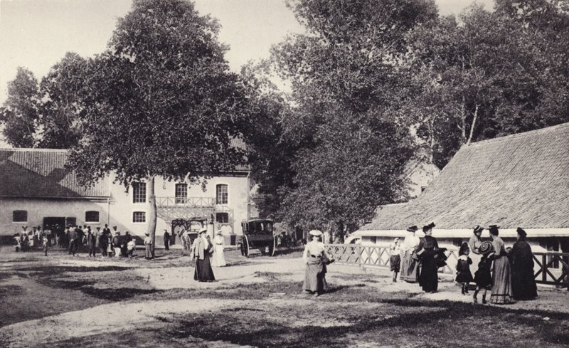 Le Touquet, ladorna och byres etc, som 1903 arrangerades för att ta emot gäster i det som var det första Hermitage Hotel av French Photographer