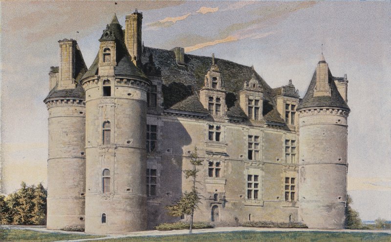 Le Vieil-Bauge, Chateau de Landifer, Tillsammans S E av French Photographer