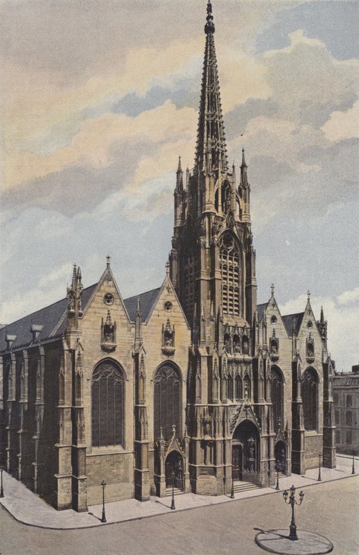 Lille, västra fasaden av Saint-Maurice-kyrkan av French Photographer