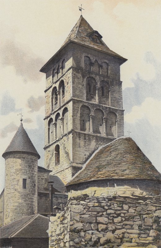 Livernon, Church, Bell Tower och Apse av French Photographer