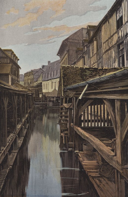 Louviers, tvättstuga och trähus av French Photographer