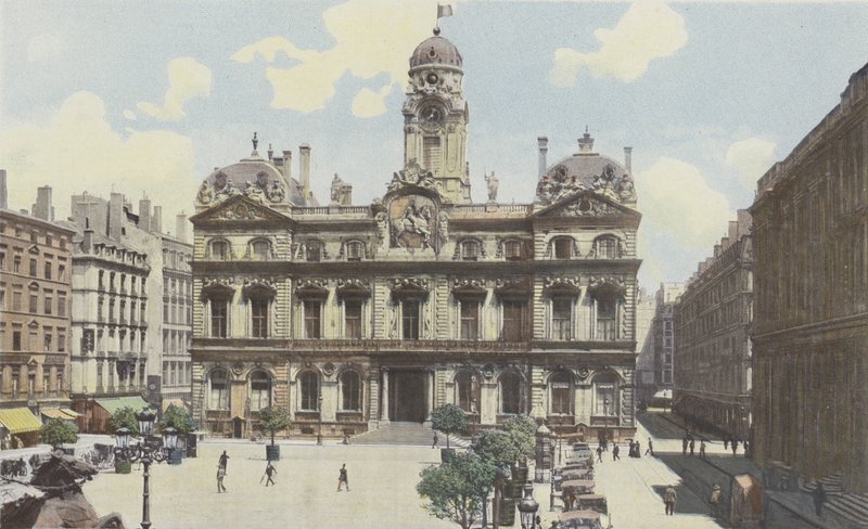 Lyon, Place des Terreaux, Stadshuset av French Photographer