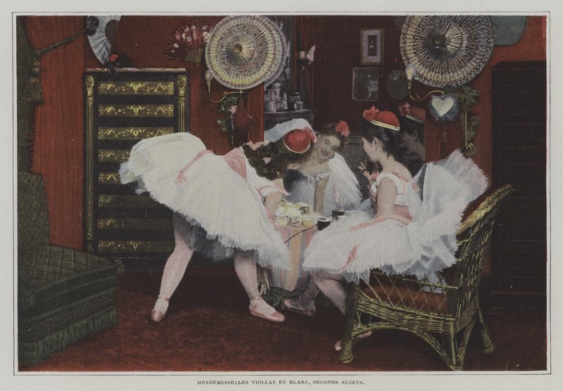 Mademoiselle Viollat ​​​​och Mademoiselle Blanc, andra motiv (färgfoto) av French Photographer