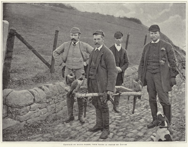 Major Fisher jagar ripa i Skottland av French Photographer