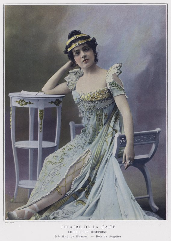 Marie-Louise de Miramon som Josephine i Le Billet de Josephine (färgad bild) av French Photographer